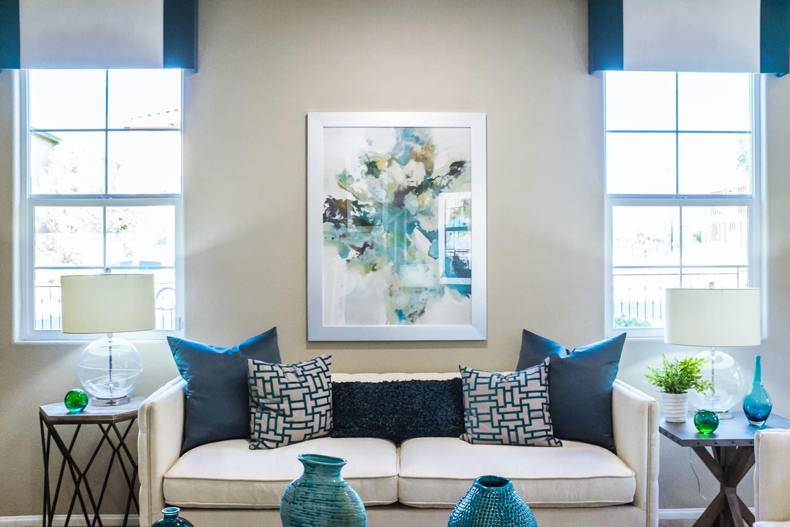 Bright rental apartment living room